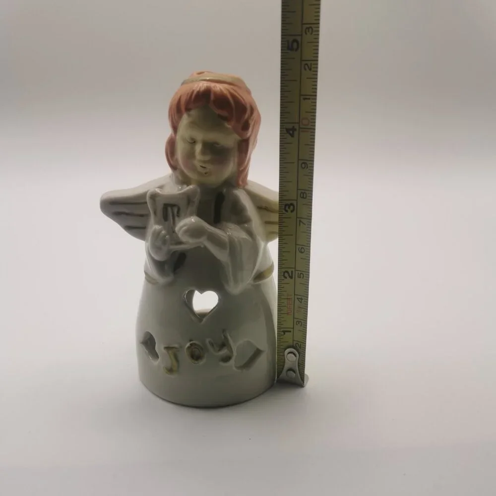 Vintage Pottery Angel 'Joy' Candle Holder -Table‎ Decor -5